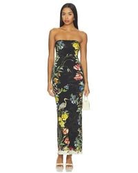 Alice + Olivia - Delora Strapless Midi Dress - Lyst