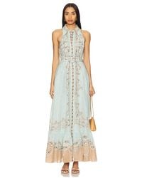 Hemant & Nandita - Vestido Camisero Largo Con Cinturón Con Hebilla En Color Azul Talla (También En M, S, Xl, Xs) - Lyst