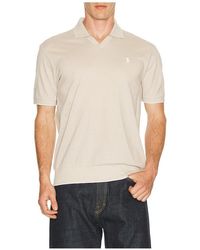 Polo Ralph Lauren - Short Sleeve Jacquard Pique Johnny Collar Polo - Lyst