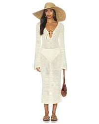Stone Cold Fox - X Revolve Averi Pointelle Midi Dress - Lyst