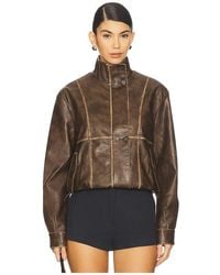 ALL THE WAYS - Bella Faux Leather Bomber - Lyst