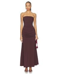 St. Agni - Gathered Strapless Longline Dress - Lyst