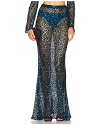 LAPOINTE - Falda En Color Azul Cerceta Talla (También En M, S, Xs) - Lyst