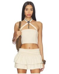 Lamarque - X Revolve Seely Faux Suede Bustier Top - Lyst