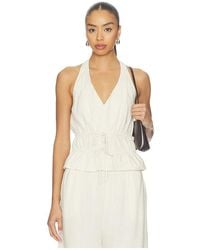 PAIGE - Alysha Linen Top - Lyst