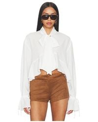 MORE TO COME - Hope Tie Front Blouse - Lyst
