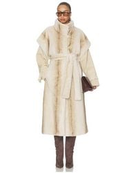 DUCIE - Harper Long Fur Coat - Lyst