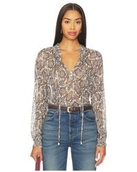 Veronica Beard - Blusa Hickory En Color Marrón Talla (También En 00, 10, 12, 14, 16, 2, 4, 6, 8) - Lyst