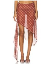 House Of Sunny - Retro Check Mesh Skirt - Lyst