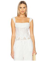 WeWoreWhat - Wide Strap Ruched Cup Corset - Lyst