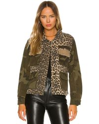 AllSaints Finch Camo Leopard Jacket - Green