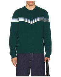 Marine Layer - Chevron Varsity Crew Sweater - Lyst