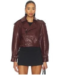 bubish - Ellery Faux Leather Belted Jacket - Lyst
