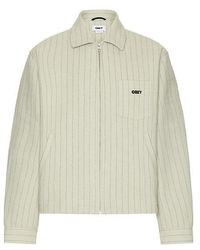 Obey - Chaqueta Con Cremallera Vernon En Color Crema Talla (También En M, S, Xl/1X) - Lyst