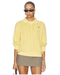 Polo Ralph Lauren - Cotton Long Sleeve Polo Knit Collar Polo - Lyst