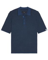 Rag & Bone - Harvey Garment Dyed Polo En Color Azul Marino Talla (También En M, S, Xl/1X) - Lyst