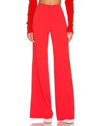 Alice + Olivia Alice + Olivia Dylan High Waisted Slim Pant - Red