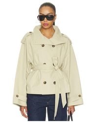 Elodie the Label - Saint Cropped Trench Jacket - Lyst