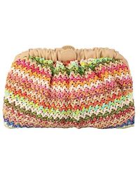 OLGA BERG - Amalia Petite Gathered Clutch - Lyst