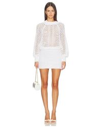 Balmain - Batwing Dentelle Crochet Knit Dress - Lyst