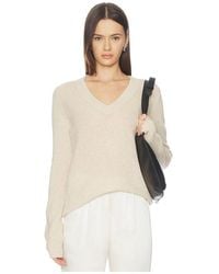 Enza Costa - Cashmere V-Neck Pullover - Lyst