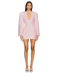 ROWEN ROSE - Kleid Mit Tropfenausschnitt - Lyst