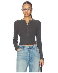 Citizens of Humanity - Drea Waffle Henley Top - Lyst