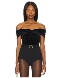GOOD AMERICAN - Velvet Off Shoulder Top - Lyst