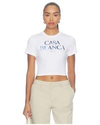 CASABLANCA - Cropped Baby Tee - Lyst