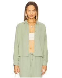 Bobi - Cropped Button Up Shirt - Lyst