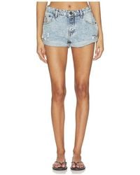 One Teaspoon - Bandits Low Waist Denim Shorts - Lyst
