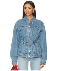 Rag & Bone - Amy Cinched Denim Trucker Jacket - Lyst