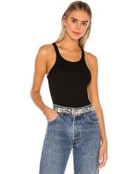 LNA - Ribbed Skinny Racer Tank - Lyst