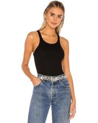 LNA - Ribbed Skinny Racer Tank - Lyst