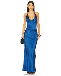Runaway the Label - Maxivestido Asada En Color Azul Talla En - Lyst