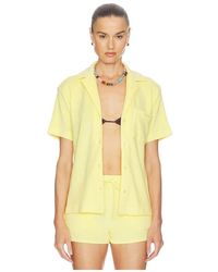Hunza G - Camisa De Resort De Toalla Towelling Resort Shirt En Color Amarillo Talla (También En S, M, Xl) - Lyst