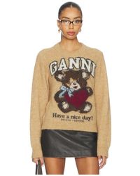 Ganni - Brushed Alpaca Sweater - Lyst