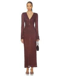 Bardot Ola Long Sleeve Midi Dress in Brown | Lyst Bardot Ola Long Sleeve Midi Dress in Brown | Lyst