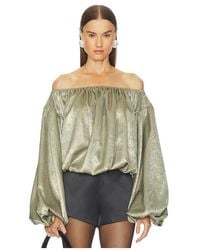 Caroline Constas - Andros Top En Color Verde Talla (También En Xs, S, M, Xl) - Lyst