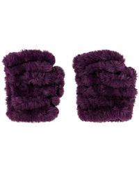 Jocelyn Mandy Faux Fur Fingerless Gloves Womens Accessories Gloves 