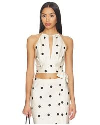 Bardot - Pheobe Satin Halter Tie Top - Lyst