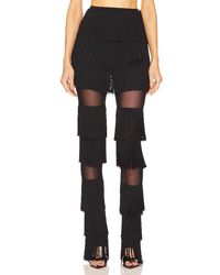 Norma Kamali - Spliced Boot Pant With Fringe - Lyst
