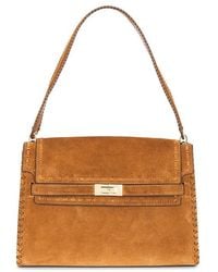 Tory Burch - Lee Radziwill Suede Large Shoulder Bag - Lyst