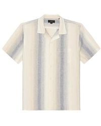 Vince - Marina Stripe Short Sleeve Cabana Shirt - Lyst
