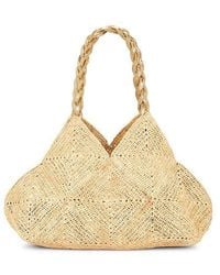 Flora Bella - Foggia Crochet Raffia And Leather Tote Bag - Lyst