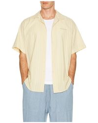 KAPPY DESIGN - Jacquard Open Collar Shirt - Lyst