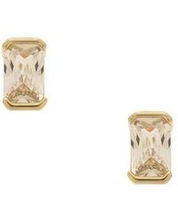 By Adina Eden - Colored Cz Baguette Stud Earring - Lyst