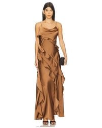 AMUR - Ellen Ruffle Gown - Lyst