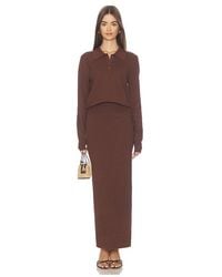ALL THE WAYS - Emahlee Knit Maxi Skirt Set - Lyst