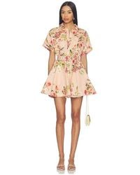 Hemant & Nandita - Short Dress With Buckle Belt - Lyst